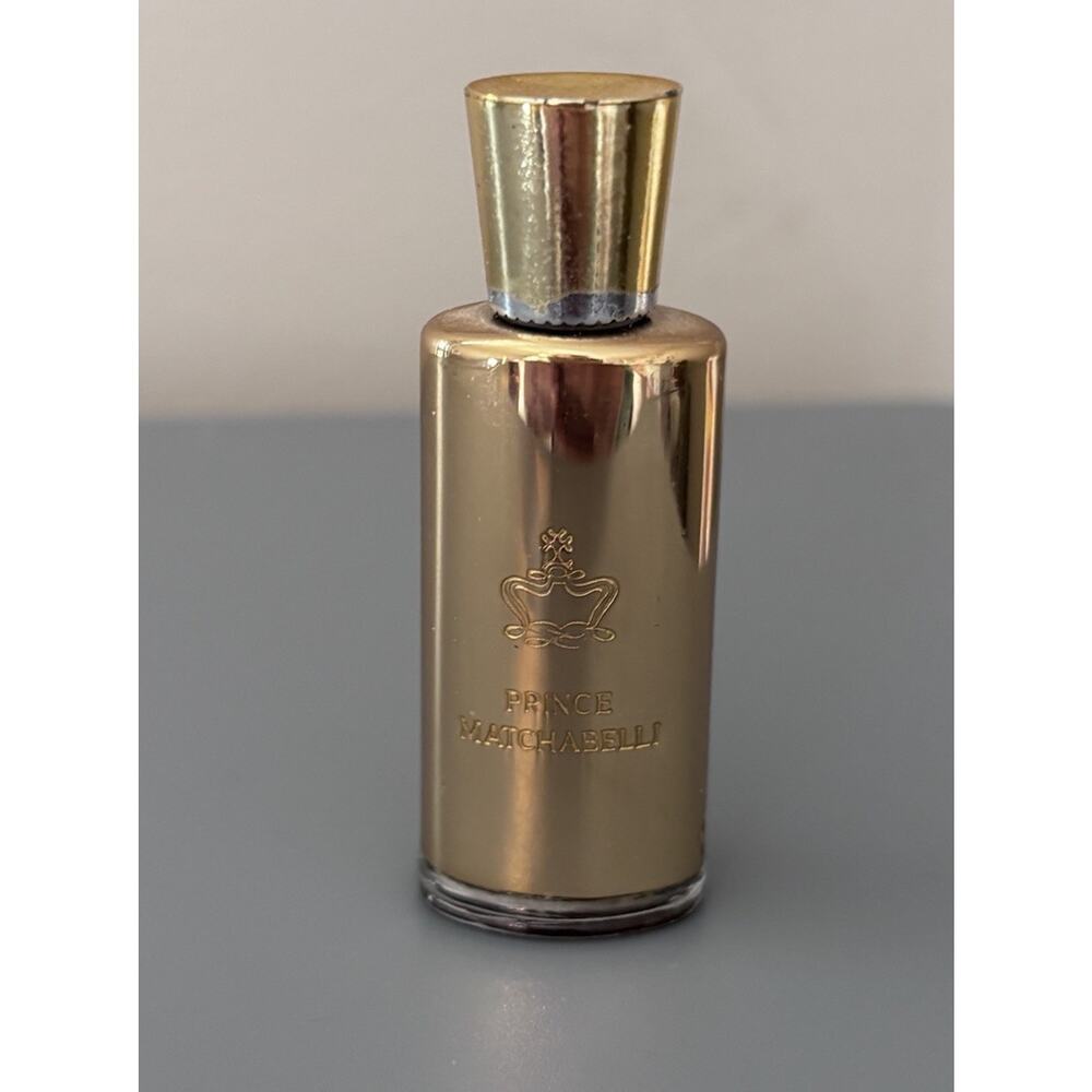 Prince Matchabelli Glass Gold Tone Metal CROWN Perfume Bottle Wind Song 1940’s